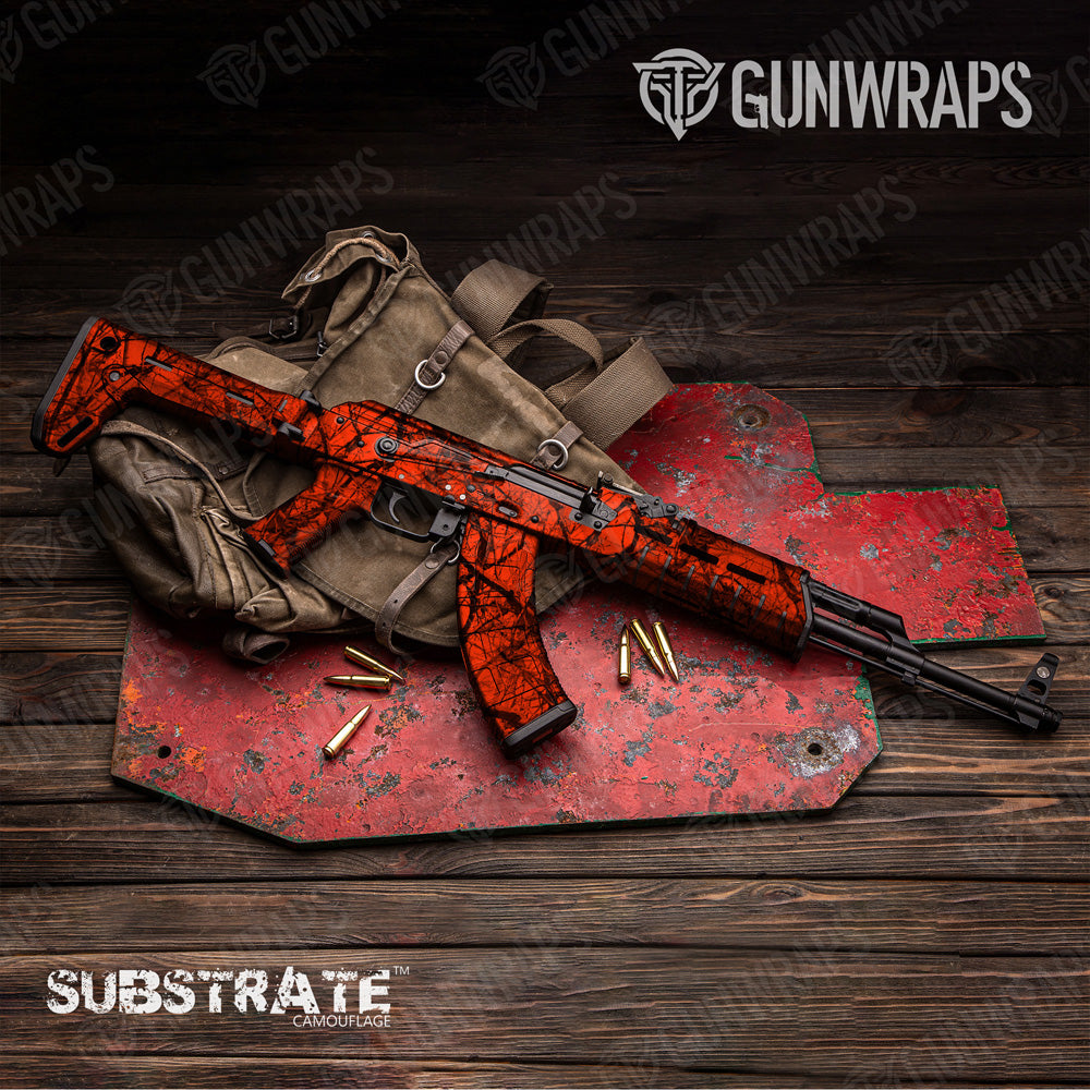AK 47 Substrate Safety Stalker Camo Gun Skin Vinyl Wrap Film