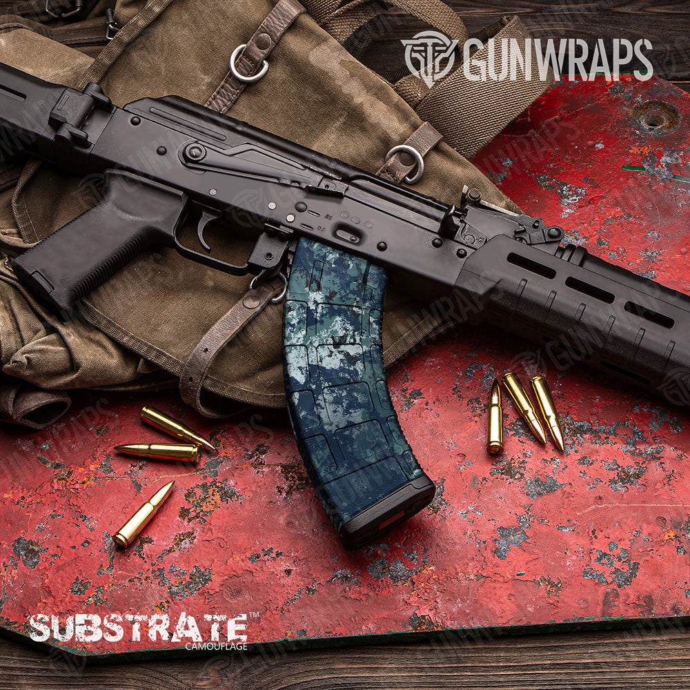 AK 47 Mag Substrate Saipan Camo Gun Skin Vinyl Wrap Film