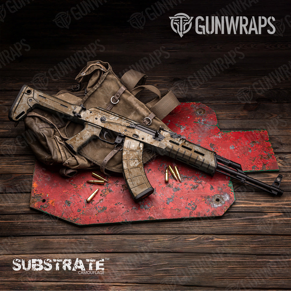 AK 47 Substrate Sedona Sand-Dune Camo Gun Skin Vinyl Wrap Film