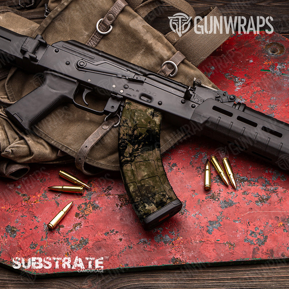 AK 47 Mag Substrate Spoor Camo Gun Skin Vinyl Wrap Film