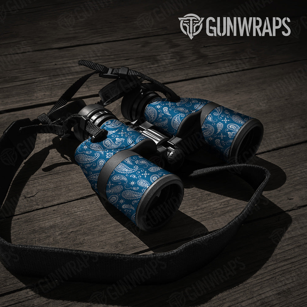 Bandana Blue White Binocular Gear Skin Vinyl Wrap