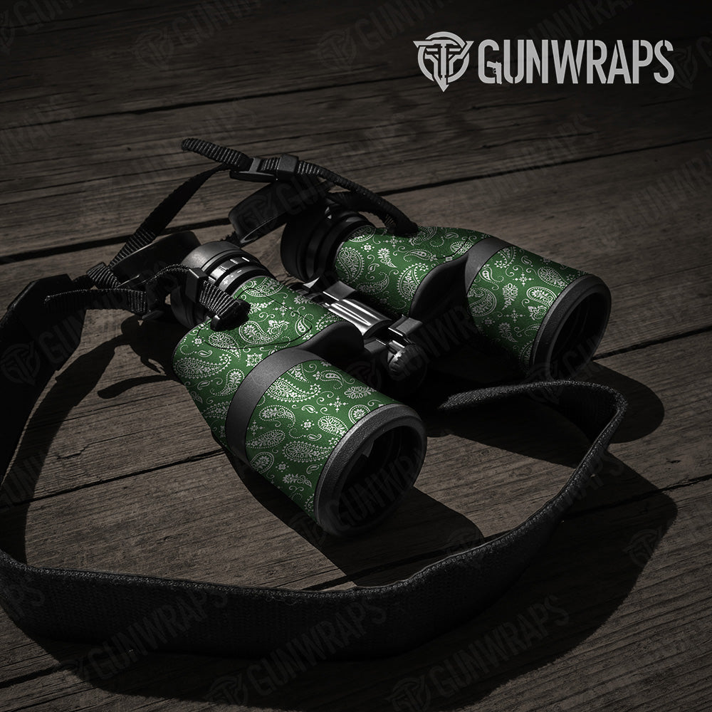 Bandana Green White Binocular Gear Skin Vinyl Wrap