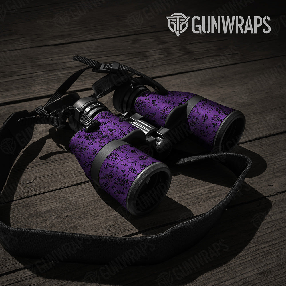 Bandana Purple Black Binocular Gear Skin Vinyl Wrap