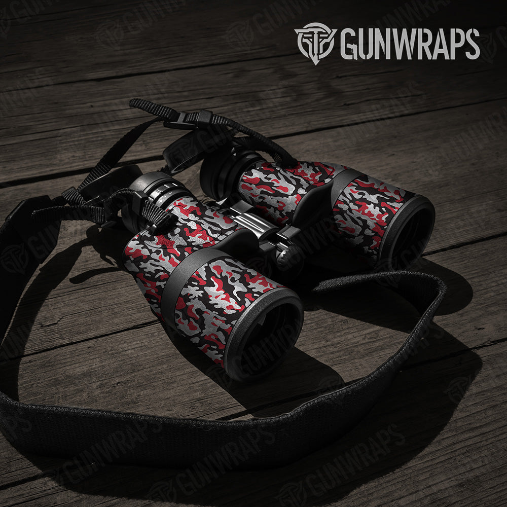 Classic Red Tiger Camo Binocular Gear Skin Vinyl Wrap
