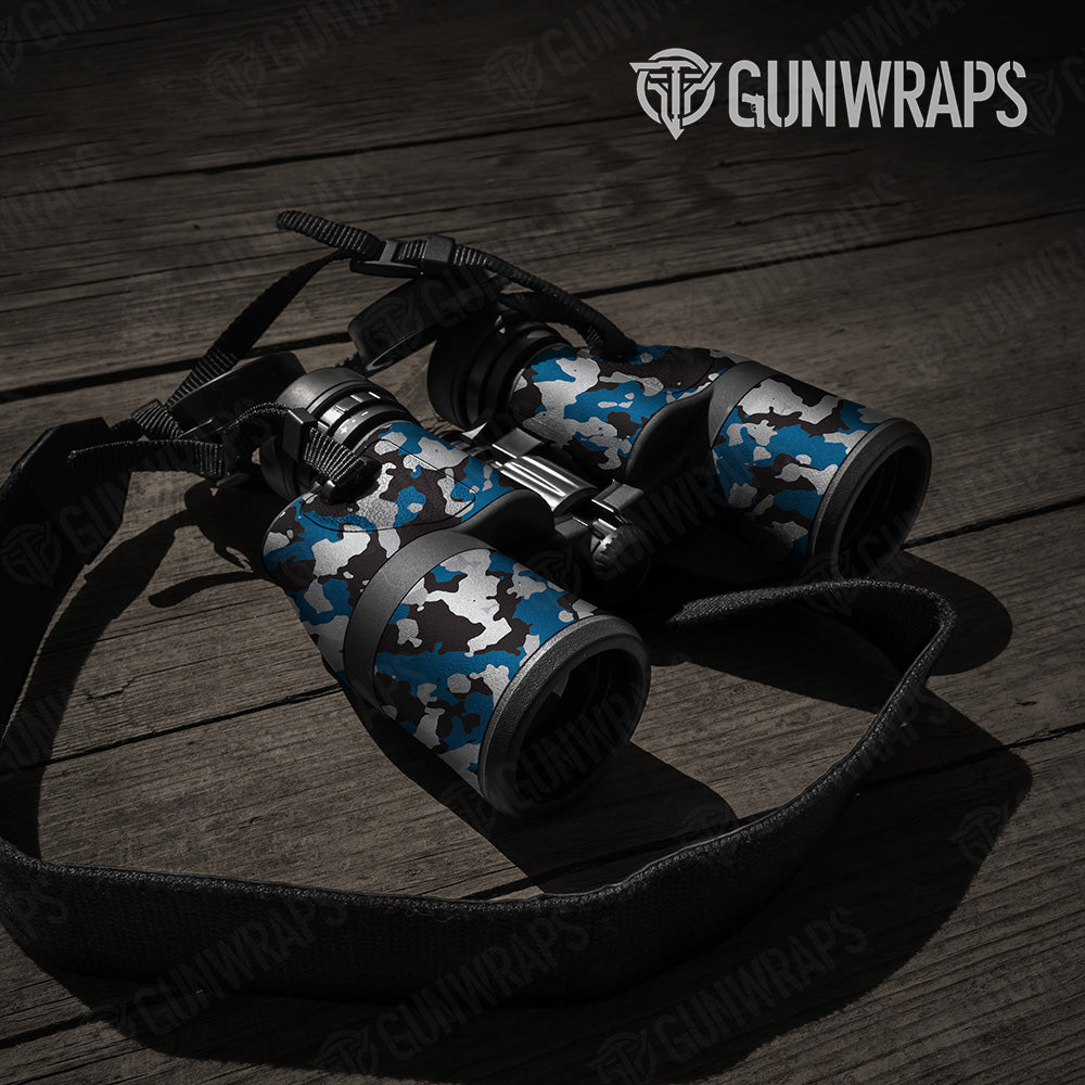 Cumulus Blue Tiger Camo Binocular Gear Skin Vinyl Wrap