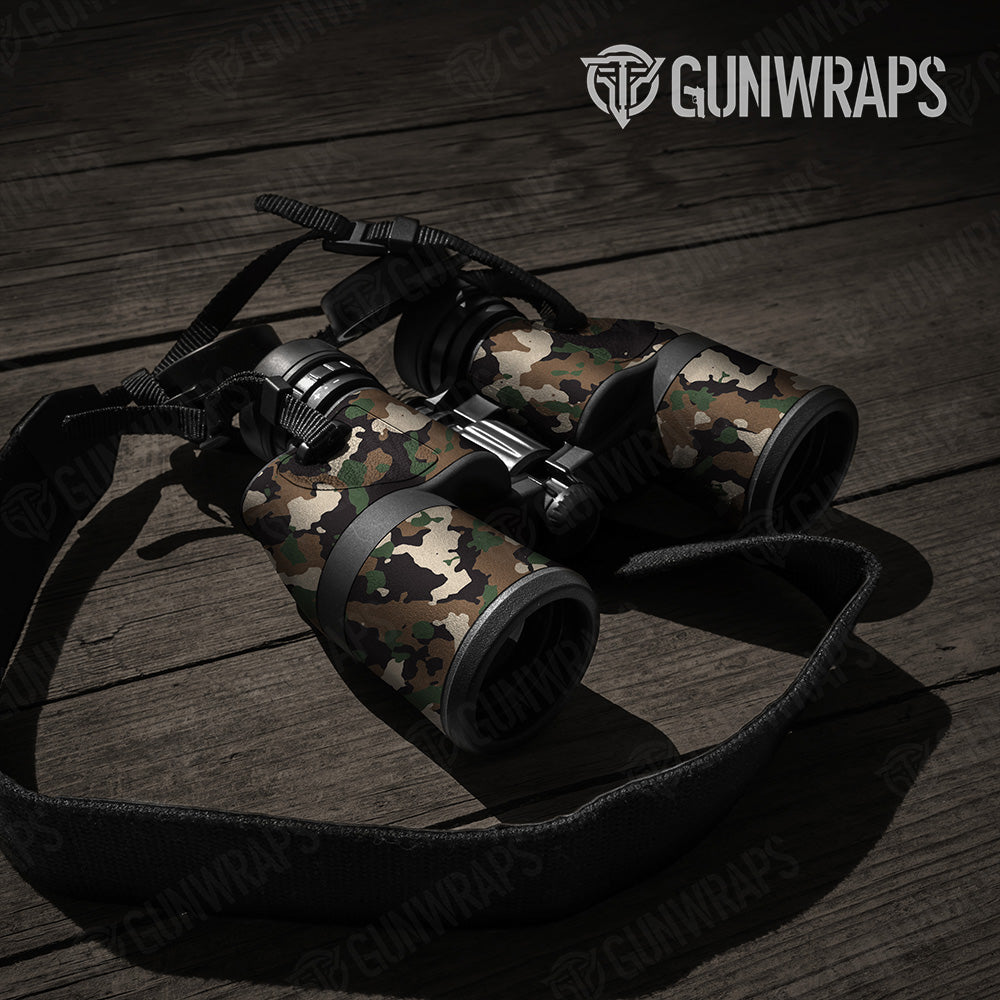 Cumulus Woodland Camo Binocular Gear Skin Vinyl Wrap