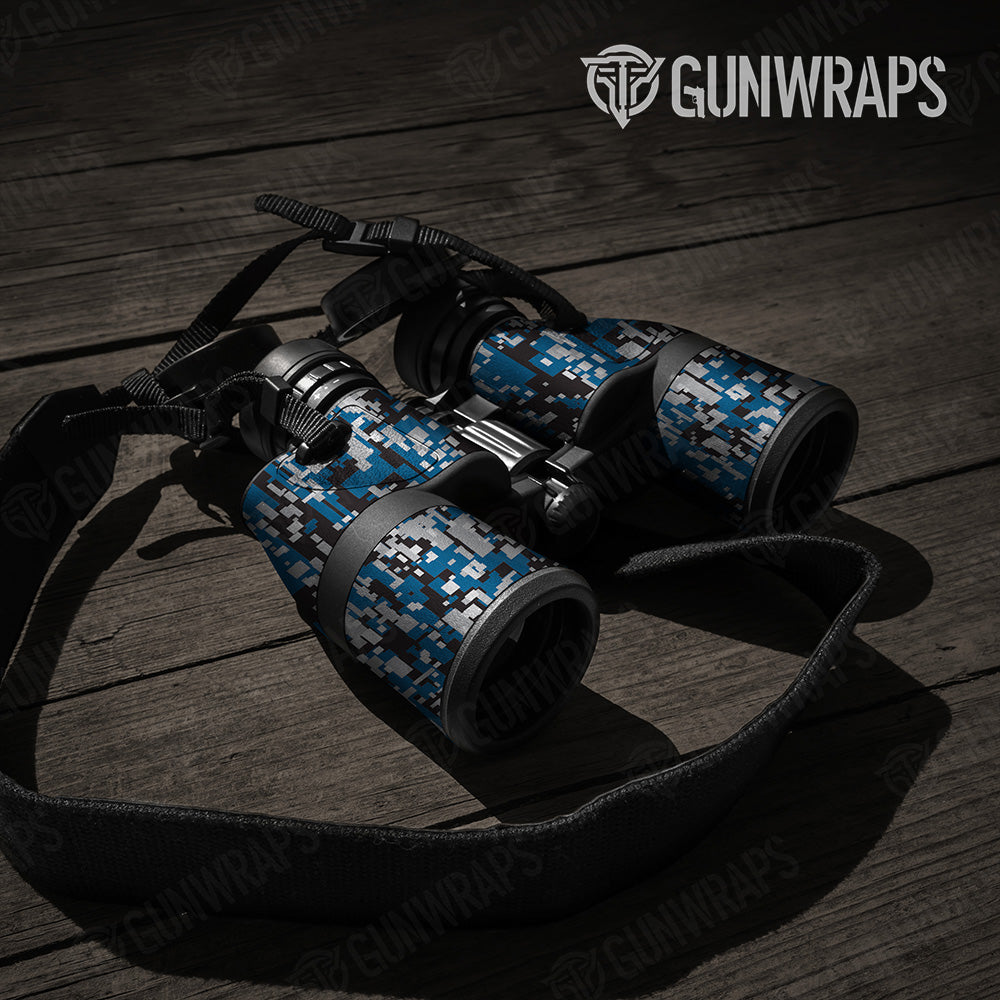 Digital Blue Tiger Camo Binocular Gear Skin Vinyl Wrap