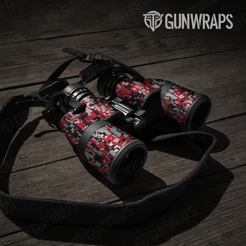 Digital Red Tiger Camo Binocular Gear Skin Vinyl Wrap