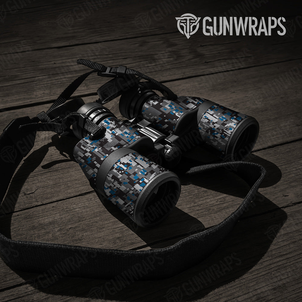 Digital Urban Blue Camo Binocular Gear Skin Vinyl Wrap