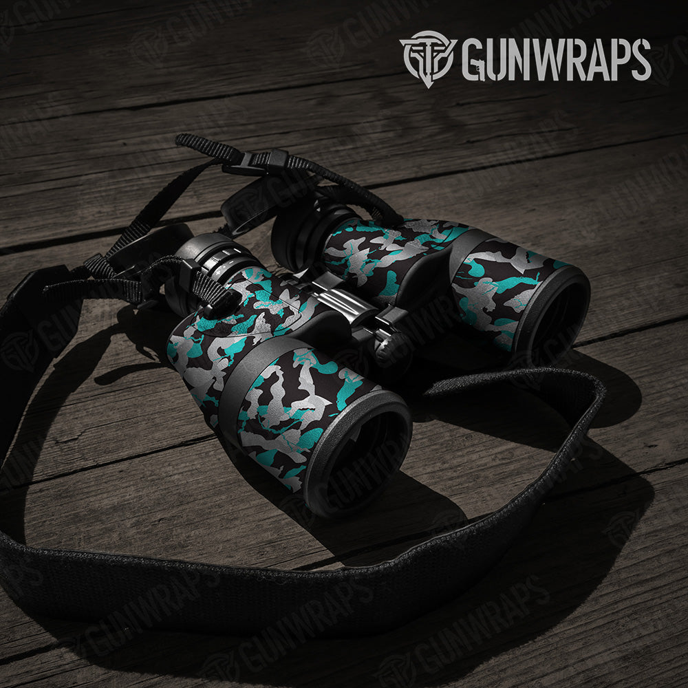 Ragged Tiffany Blue Tiger Camo Binocular Gear Skin Vinyl Wrap