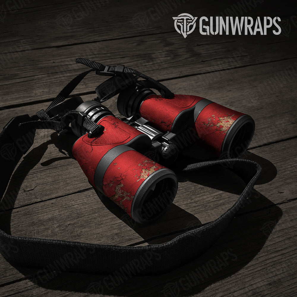 Rust 3D Red Binocular Gear Skin Vinyl Wrap