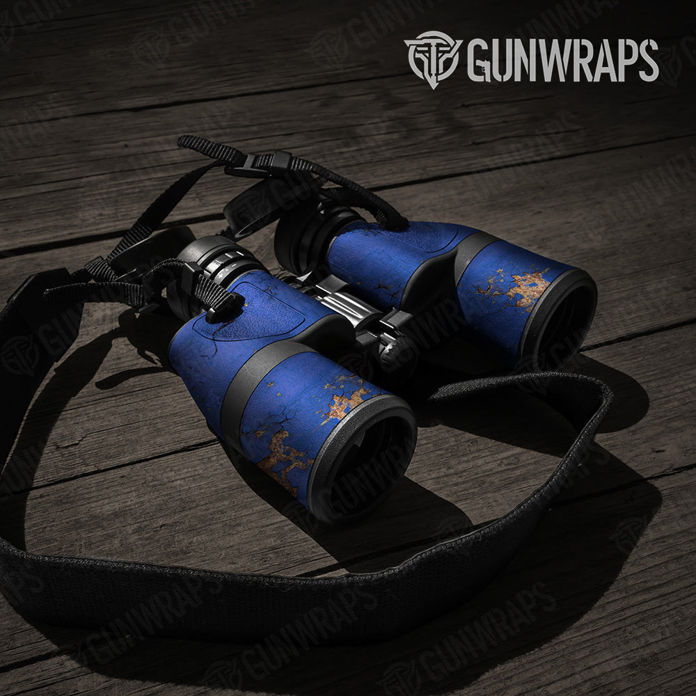 Rust 3D Royal Blue Binocular Gear Skin Vinyl Wrap
