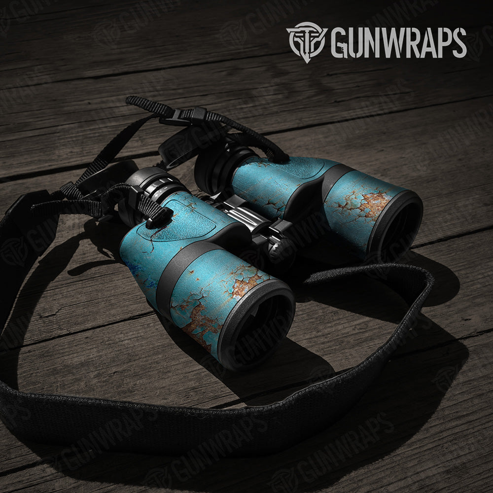 Rust 3D Tiffany Blue Binocular Gear Skin Vinyl Wrap