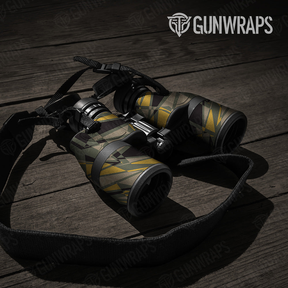 Sharp Militant Yellow Camo Binocular Gear Skin Vinyl Wrap