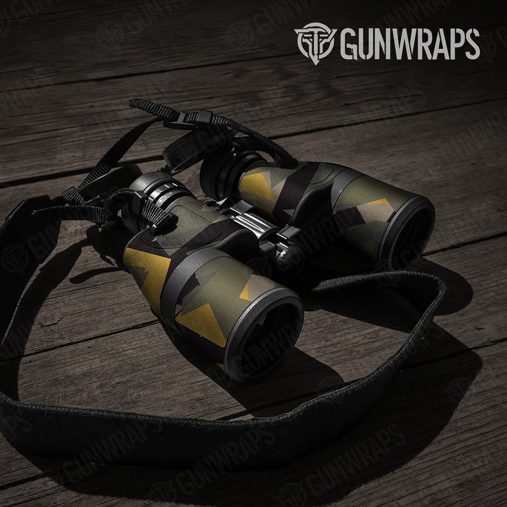 Shattered Militant Yellow Camo Binocular Gear Skin Vinyl Wrap