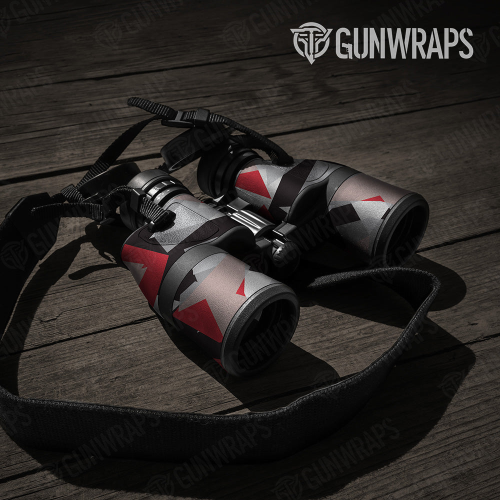 Shattered Red Tiger Camo Binocular Gear Skin Vinyl Wrap