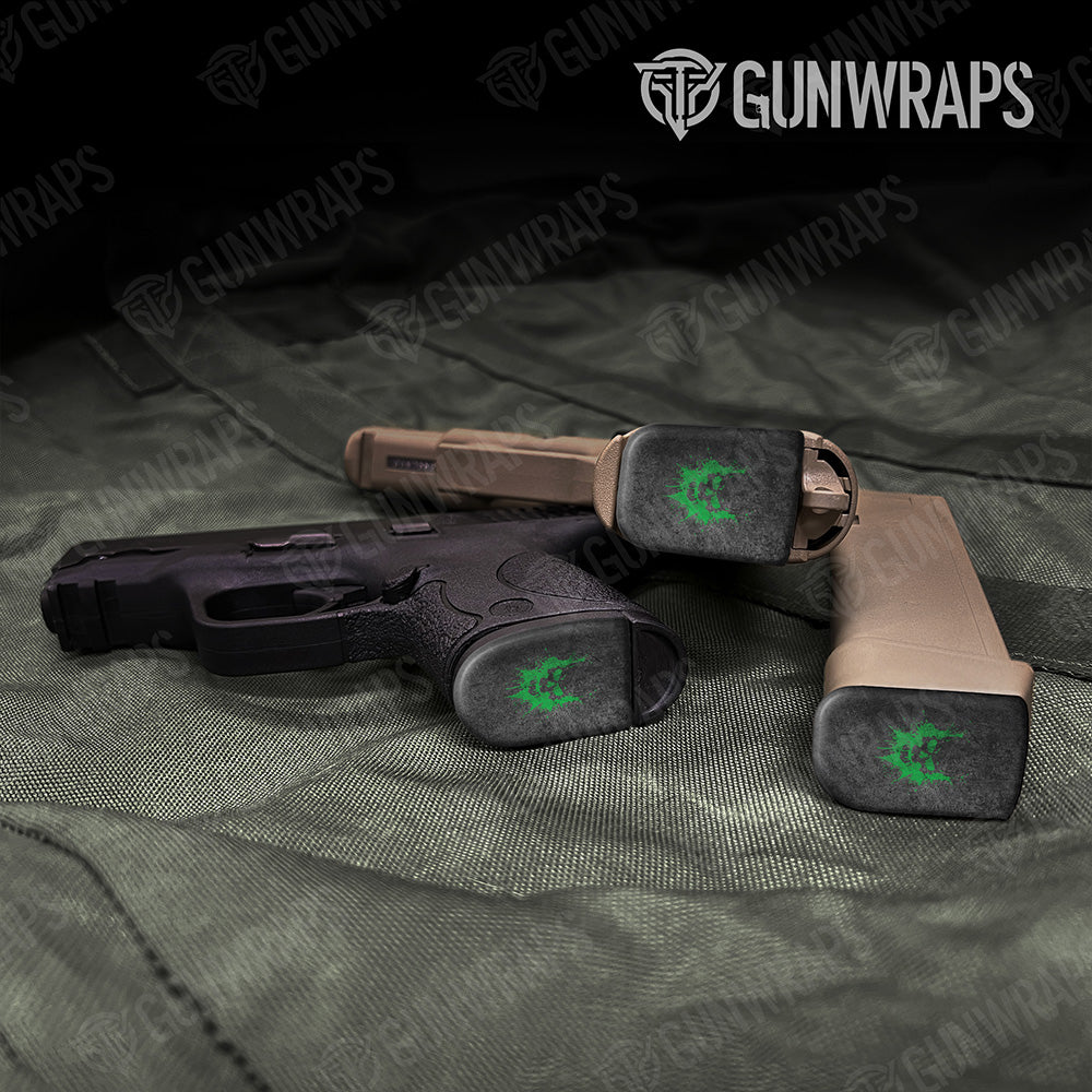 Skull Green Pistol Mag Gun Skin Vinyl Wrap