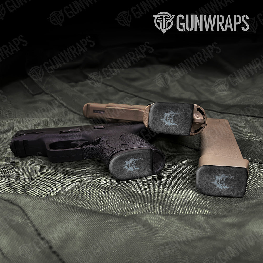 Skull Gray Pistol Mag Gun Skin Vinyl Wrap