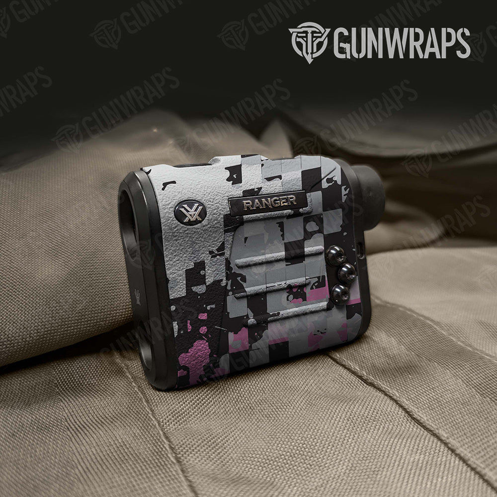 Broken Plaid Pink Camo Rangefinder Gear Skin Vinyl Wrap