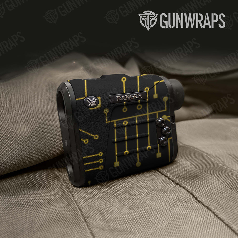 Circuit Board Yellow Rangefinder Gear Skin Vinyl Wrap