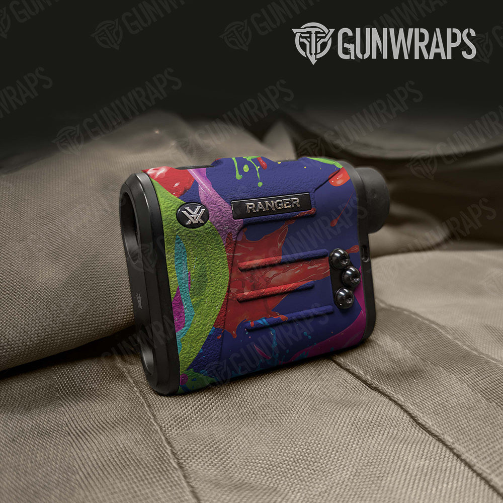 Paint Splatter Blue Rangefinder Gear Skin Vinyl Wrap