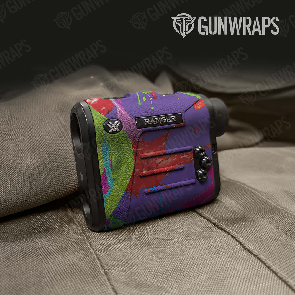 Paint Splatter Purple Rangefinder Gear Skin Vinyl Wrap