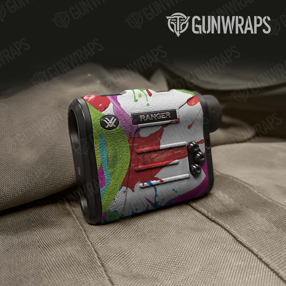 Paint Splatter White Rangefinder Gear Skin Vinyl Wrap