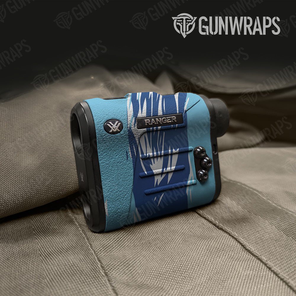 Shredded Baby Blue Camo Rangefinder Gear Skin Vinyl Wrap