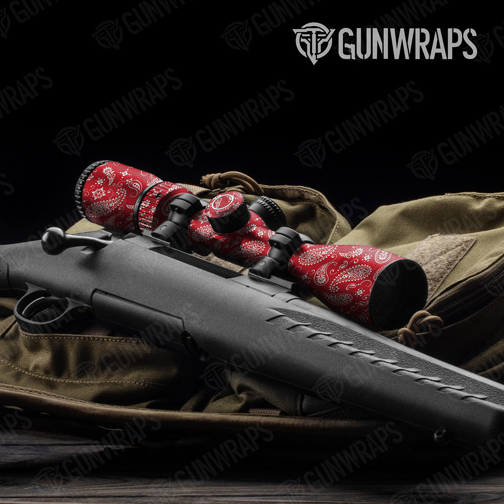 Bandana Red White Scope Gear Skin Vinyl Wrap