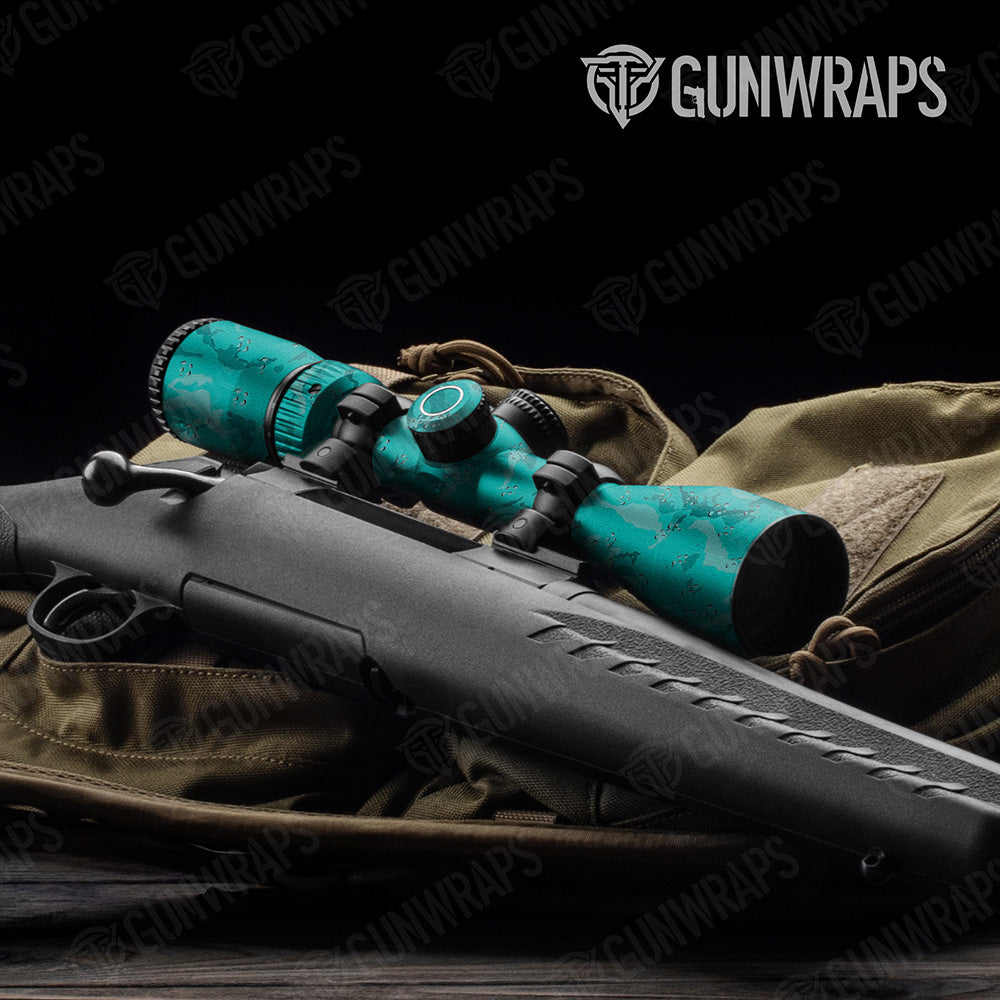 Battle Storm Elite Tiffany Blue Camo Scope Gear Skin Vinyl Wrap