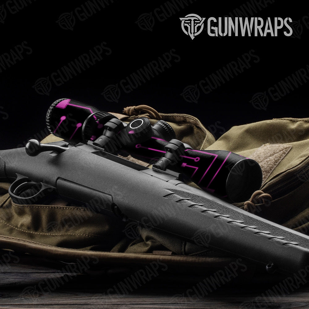 Circuit Board Magenta Scope Gear Skin Vinyl Wrap