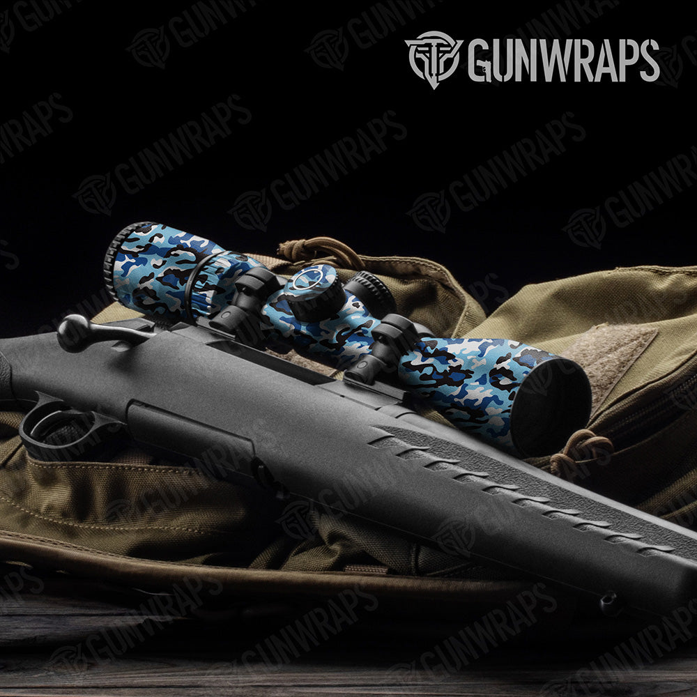 Classic Baby Blue Camo Scope Gear Skin Vinyl Wrap