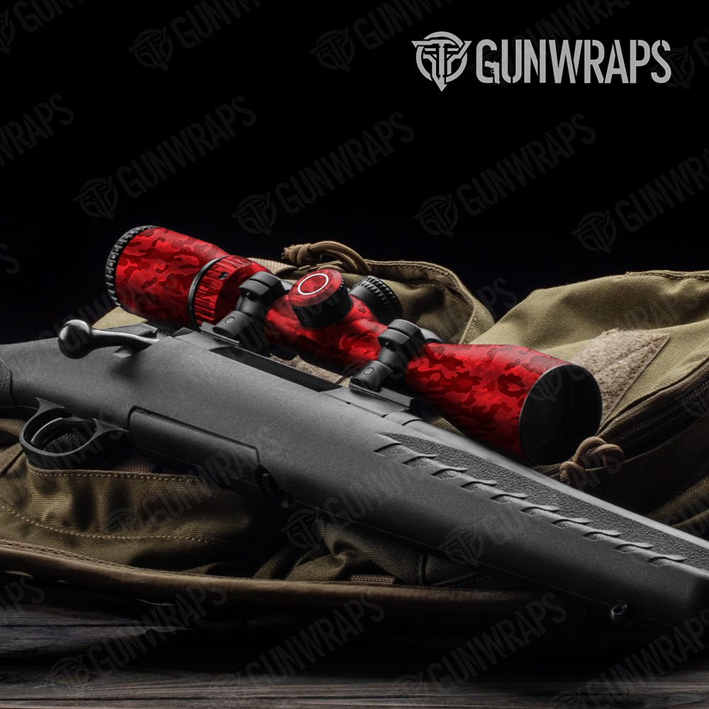 Classic Elite Red Camo Scope Gear Skin Vinyl Wrap