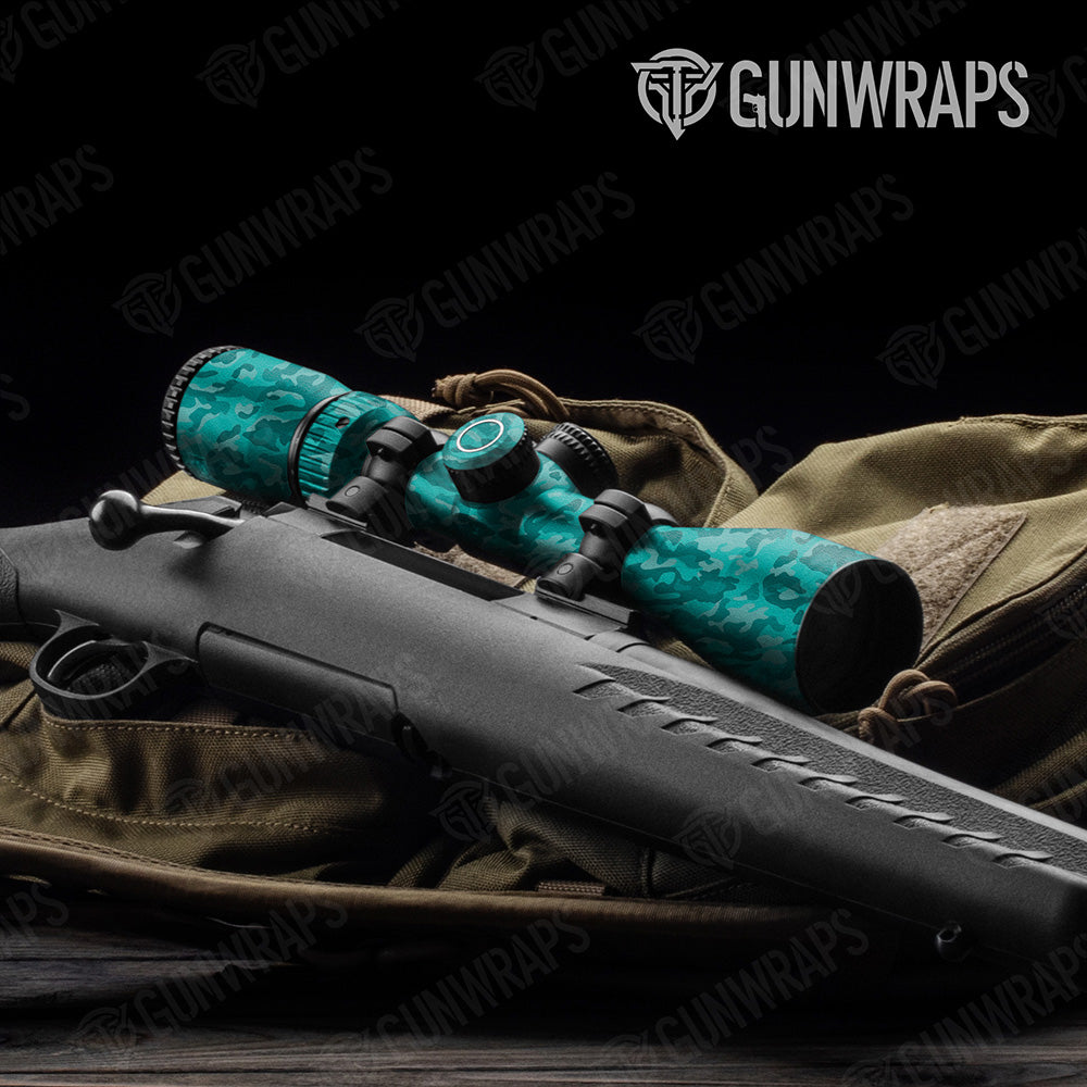Classic Elite Tiffany Blue Camo Scope Gear Skin Vinyl Wrap