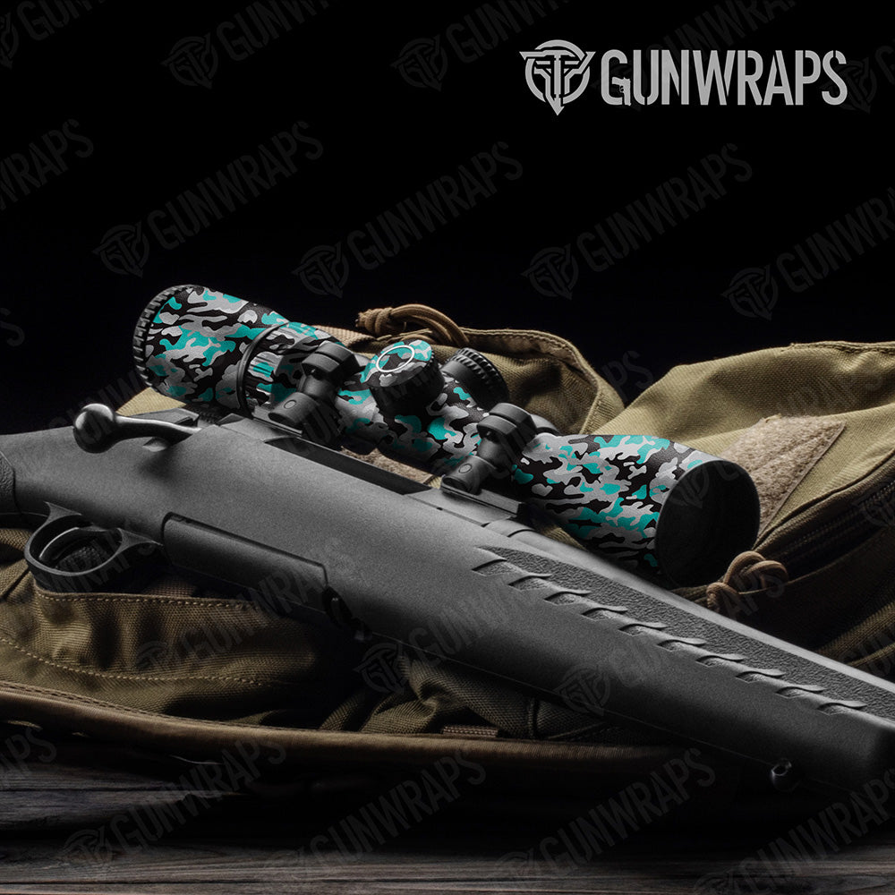 Classic Tiffany Blue Tiger Camo Scope Gear Skin Vinyl Wrap