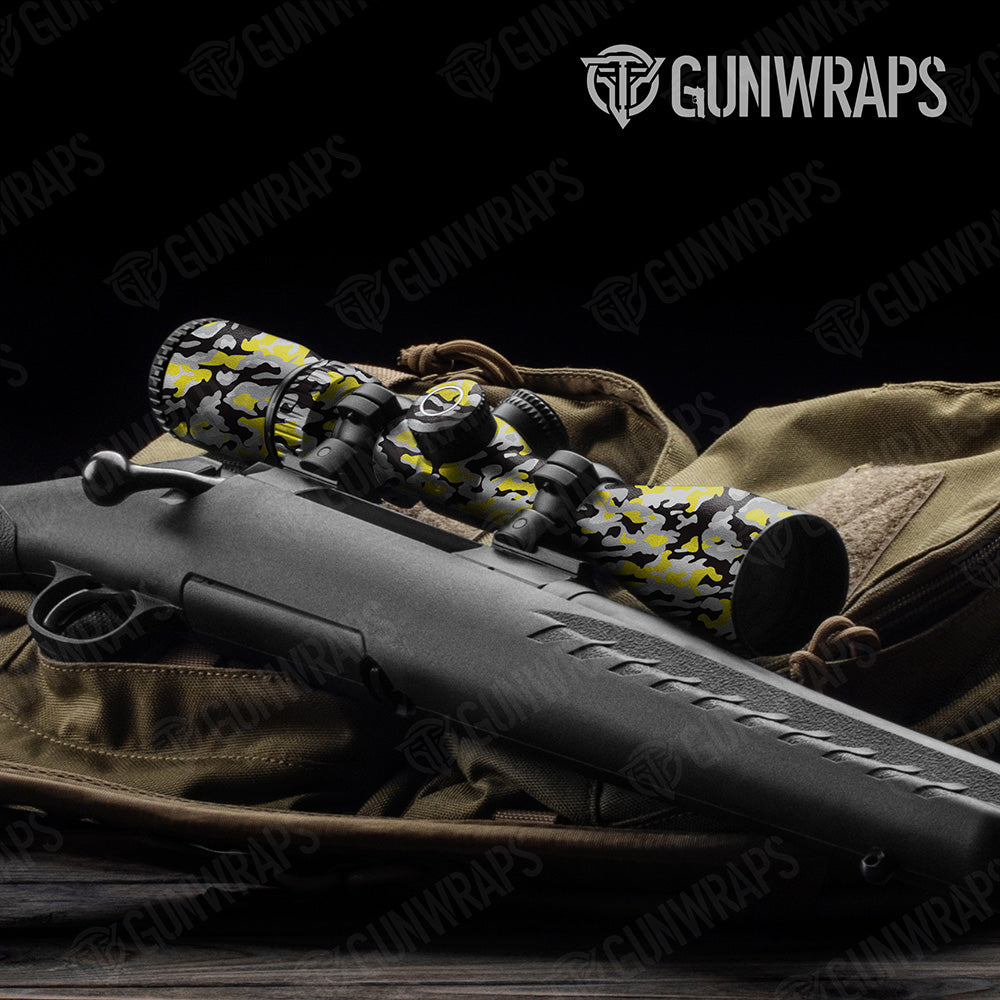 Classic Yellow Tiger Camo Scope Gear Skin Vinyl Wrap