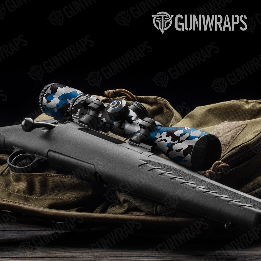 Cumulus Blue Tiger Camo Scope Gear Skin Vinyl Wrap