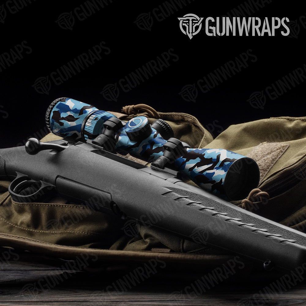 Erratic Baby Blue Camo Scope Gear Skin Vinyl Wrap