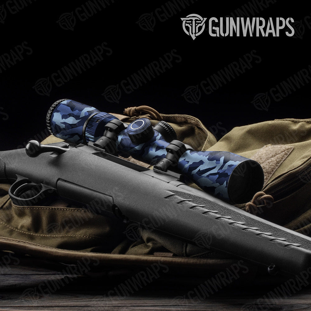 Erratic Blue Urban Night Camo Scope Gear Skin Vinyl Wrap
