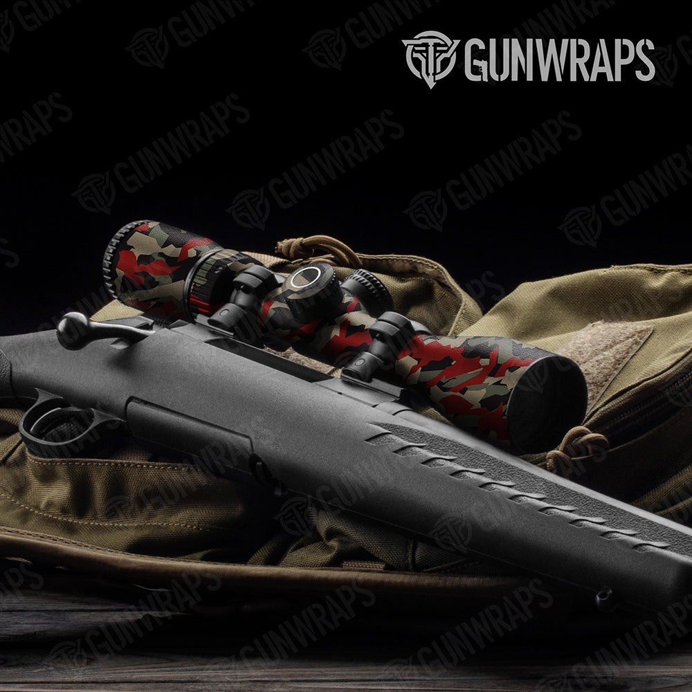 Erratic Militant Red Camo Scope Gear Skin Vinyl Wrap