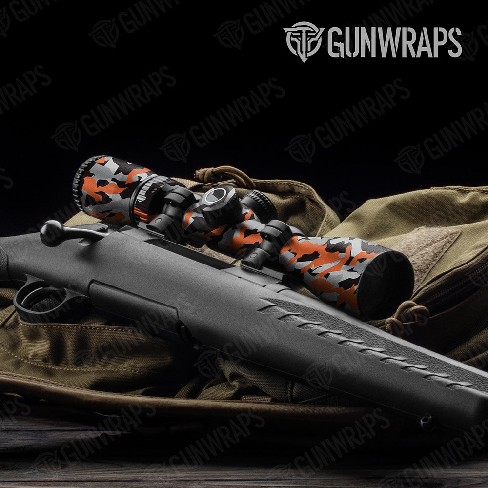 Erratic Orange Tiger Camo Scope Gear Skin Vinyl Wrap
