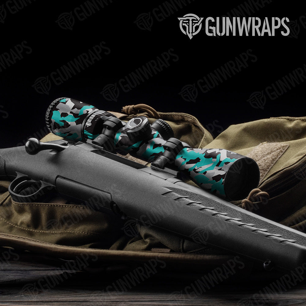 Erratic Tiffany Blue Tiger Camo Scope Gear Skin Vinyl Wrap