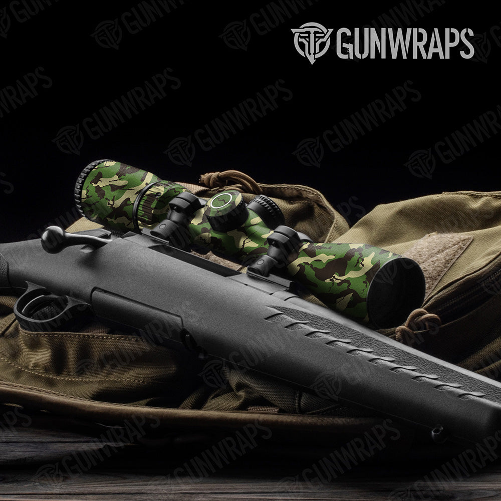 Ragged Jungle Camo Scope Gear Skin Vinyl Wrap