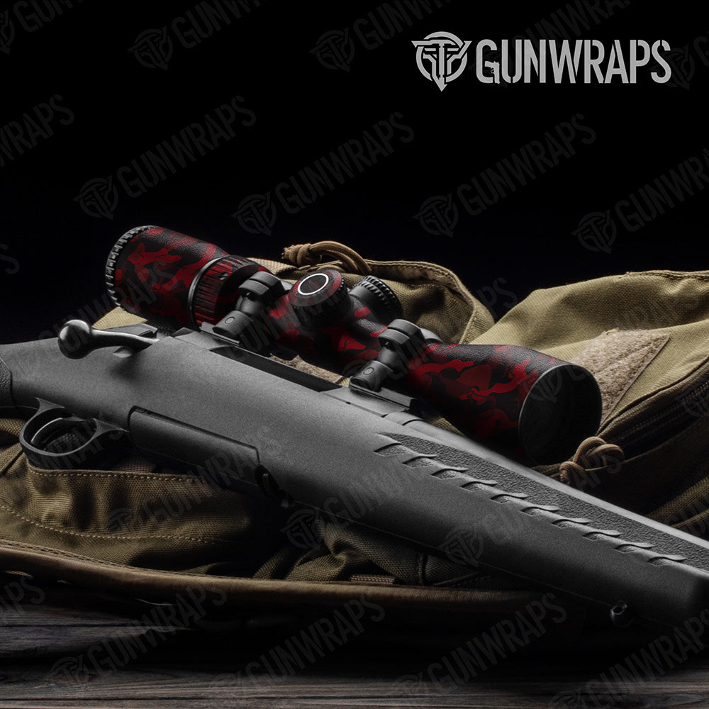 Ragged Vampire Red Camo Scope Gear Skin Vinyl Wrap