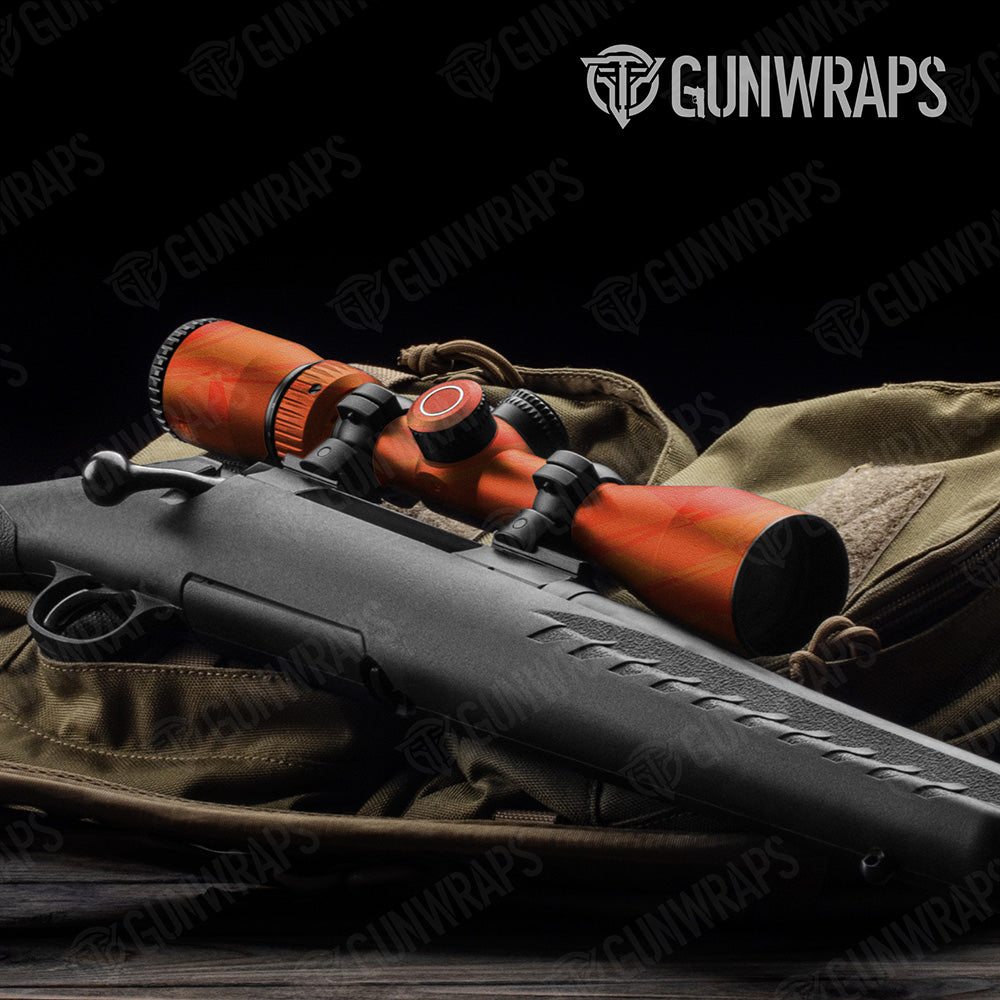 Sharp Elite Orange Camo Scope Gear Skin Vinyl Wrap