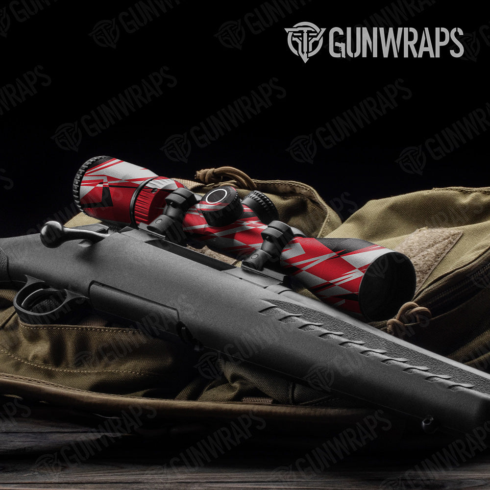 Sharp Red Tiger Camo Scope Gear Skin Vinyl Wrap