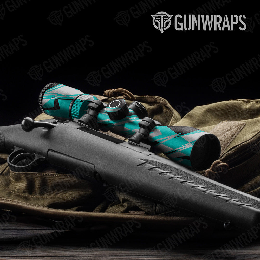 Sharp Tiffany Blue Tiger Camo Scope Gear Skin Vinyl Wrap