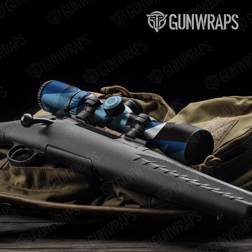 Shattered Baby Blue Camo Scope Gear Skin Vinyl Wrap
