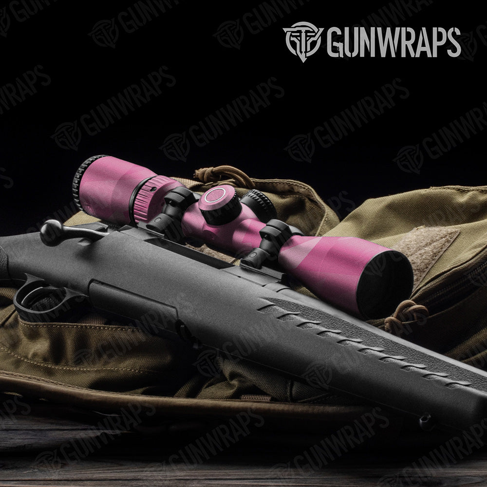 Shattered Elite Pink Camo Scope Gear Skin Vinyl Wrap