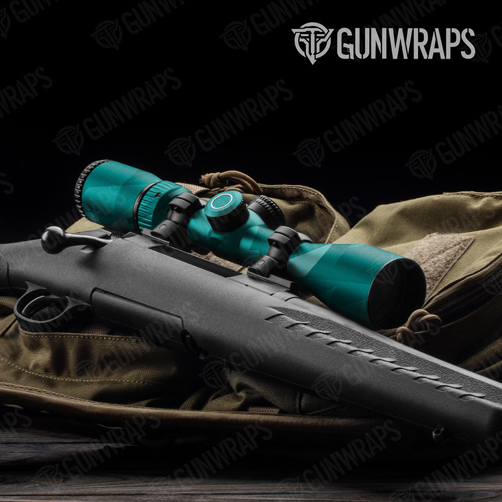 Shattered Elite Tiffany Blue Camo Scope Gear Skin Vinyl Wrap